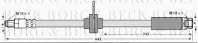 Borg & Beck BBH7587 - Tubo flexible de frenos