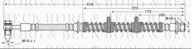 Borg & Beck BBH7596 - Tubo flexible de frenos