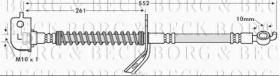 Borg & Beck BBH7611 - Tubo flexible de frenos