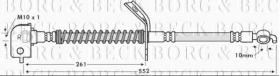 Borg & Beck BBH7612 - Tubo flexible de frenos