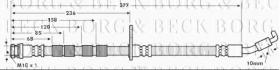 Borg & Beck BBH7635 - Tubo flexible de frenos