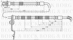 Borg & Beck BBH7636 - Tubo flexible de frenos
