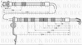 Borg & Beck BBH7637 - Tubo flexible de frenos