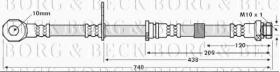 Borg & Beck BBH7645 - Tubo flexible de frenos