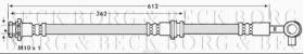 Borg & Beck BBH7662 - Tubo flexible de frenos