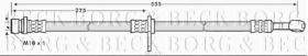 Borg & Beck BBH7678 - Tubo flexible de frenos