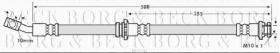 Borg & Beck BBH7701 - Tubo flexible de frenos