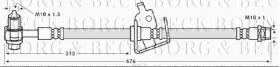 Borg & Beck BBH7736 - Tubo flexible de frenos