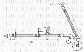 Borg & Beck BBH7763 - Tubo flexible de frenos