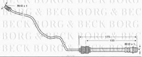 Borg & Beck BBH7786 - Tubo flexible de frenos