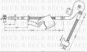 Borg & Beck BBH7840 - Tubo flexible de frenos