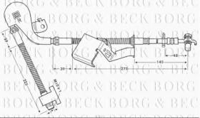Borg & Beck BBH7841 - Tubo flexible de frenos