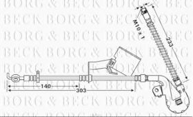 Borg & Beck BBH7842 - Tubo flexible de frenos