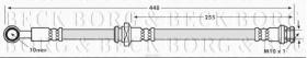 Borg & Beck BBH7867 - Tubo flexible de frenos