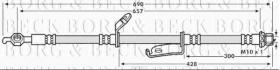 Borg & Beck BBH7873 - Tubo flexible de frenos