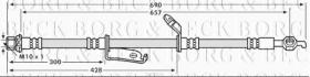 Borg & Beck BBH7874 - Tubo flexible de frenos