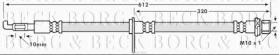 Borg & Beck BBH7881 - Tubo flexible de frenos