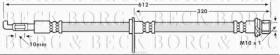 Borg & Beck BBH7882 - Tubo flexible de frenos