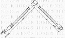 Borg & Beck BBH7898 - Tubo flexible de frenos