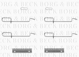Borg & Beck BBK1119 - Kit de accesorios, pastillas de frenos