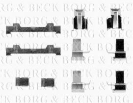 Borg & Beck BBK1166 - Kit de accesorios, pastillas de frenos