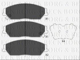 Borg & Beck BBP2493 - Juego de pastillas de freno