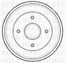 Borg & Beck BBR7141 - Tambor de freno