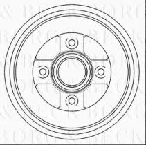 Borg & Beck BBR7242 - Tambor de freno