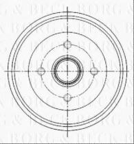 Borg & Beck BBR7255 - Tambor de freno