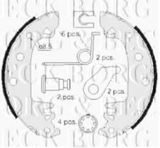 Borg & Beck BBS6086 - Juego de zapatas de frenos