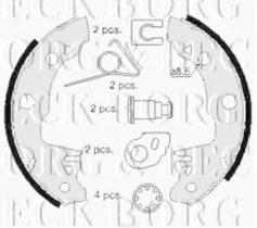 Borg & Beck BBS6123 - Juego de zapatas de frenos