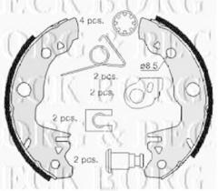 Borg & Beck BBS6127 - Juego de zapatas de frenos