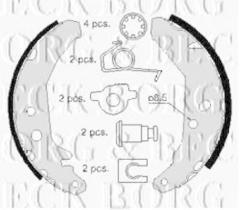 Borg & Beck BBS6149 - Juego de zapatas de frenos