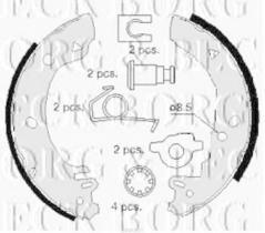 Borg & Beck BBS6221 - Juego de zapatas de frenos