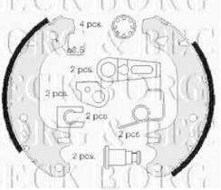 Borg & Beck BBS6242 - Juego de zapatas de frenos