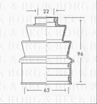 Borg & Beck BCB2197 - Fuelle, árbol de transmisión