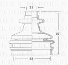 Borg & Beck BCB2201 - Fuelle, árbol de transmisión