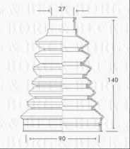 Borg & Beck BCB2228 - Fuelle, árbol de transmisión