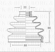 Borg & Beck BCB2232 - Fuelle, árbol de transmisión