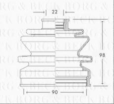 Borg & Beck BCB2242 - Fuelle, árbol de transmisión