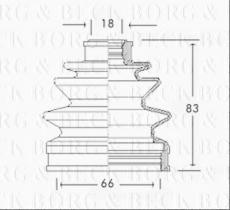 Borg & Beck BCB2243 - Fuelle, árbol de transmisión