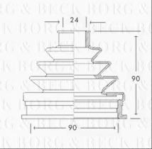 Borg & Beck BCB2255 - Fuelle, árbol de transmisión