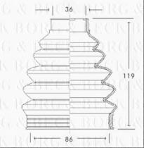 Borg & Beck BCB2280 - Fuelle, árbol de transmisión