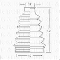 Borg & Beck BCB2296 - Fuelle, árbol de transmisión