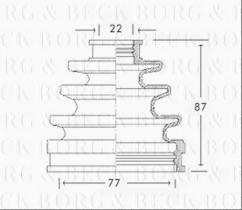 Borg & Beck BCB2298 - Fuelle, árbol de transmisión