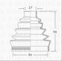 Borg & Beck BCB2304 - Fuelle, árbol de transmisión