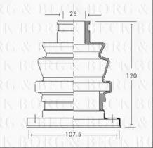 Borg & Beck BCB2311 - Fuelle, árbol de transmisión