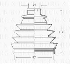 Borg & Beck BCB2321 - Fuelle, árbol de transmisión