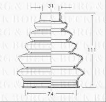 Borg & Beck BCB2327 - Fuelle, árbol de transmisión