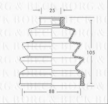 Borg & Beck BCB2332 - Fuelle, árbol de transmisión